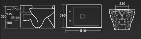 CUBE závěsný klozet (Nano úprava)
