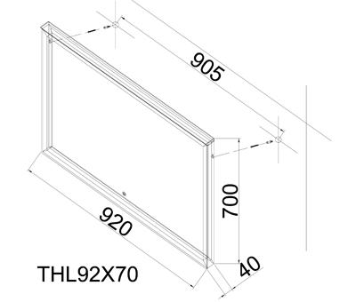 Zrcadlo s LED osvětlením THL92x70