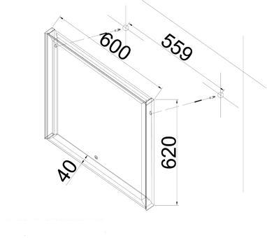 Zrcadlo s LED osvětlením HLM 60 (teplá/studená)